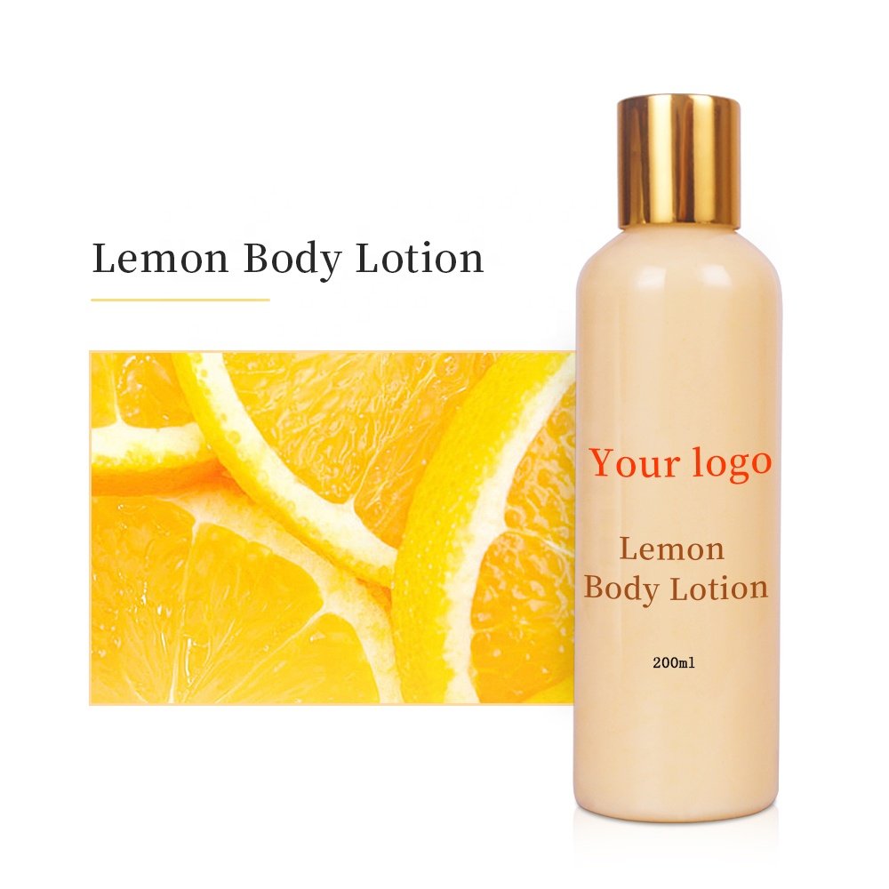 Custom Vegan Skin Brightening Bleaching Whitening Lemon Papaya Body Lotion For Black Skin