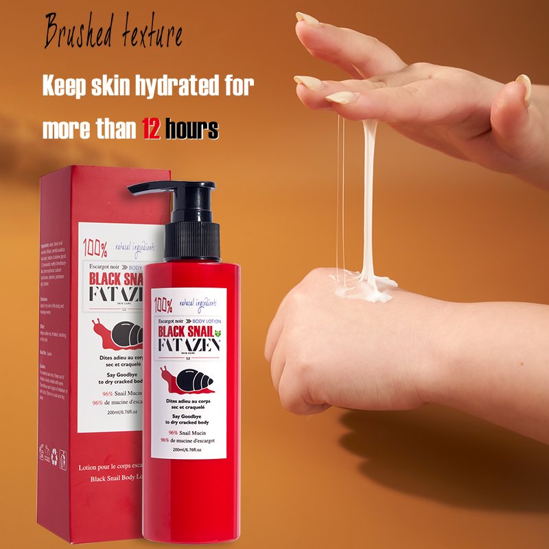 FATAZEN Skincare Product Organic Whitening Lotion Moisturizing Body Cream Moisturizer Soothing Black Snail Mucin Body Lotion