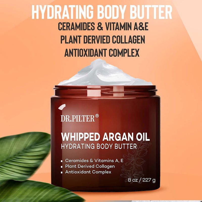 Private Label Custom Vegan Natural Hydrating Rejuvenating Body Lotion Whipped whipped argan oil Butter Body Cream