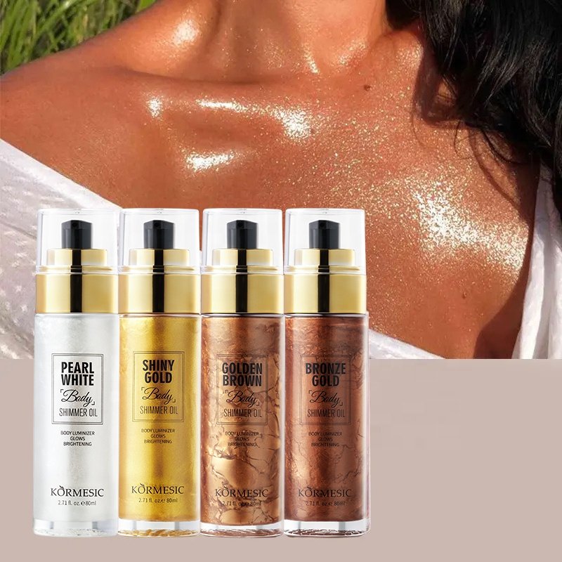 ZHIDUO Hot Sales Body Shimmer Oil Face&Body Beauty Brightening Like Crystal body Lotion