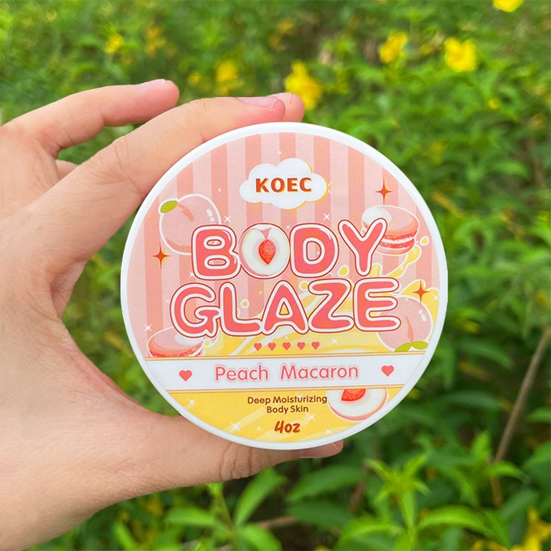 korean organic peach scented customize body lotion moisturizer glaze butter body moisturizing cream lotion for dry skin