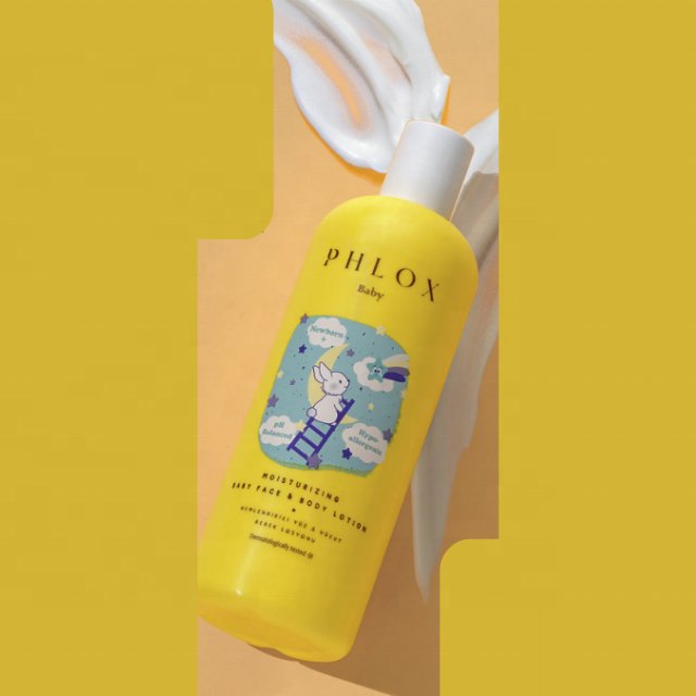 PHLOX Moisturazing Face & Body Baby Lotion Nourishing Organic Aloe Vera Pearl Minerals Premium Quality for Baby Care 400 ml