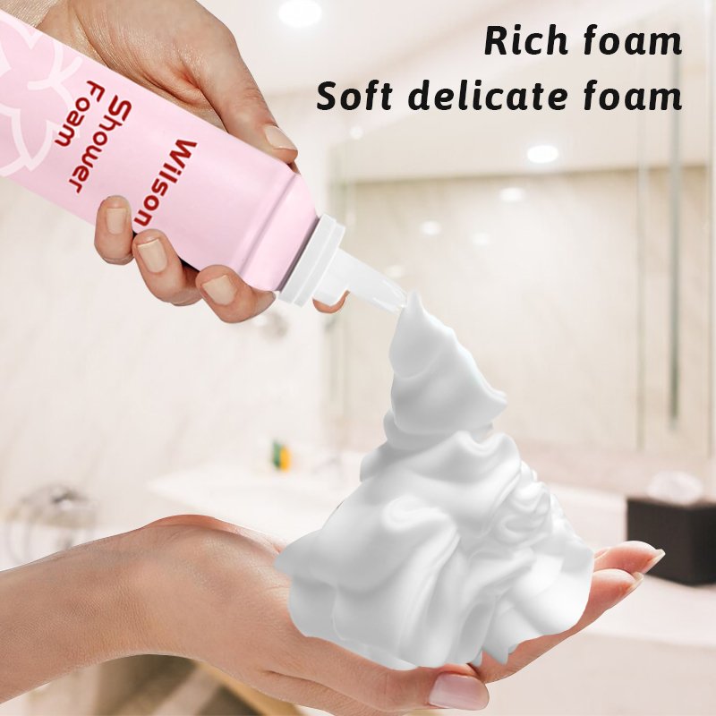 265ml Custom Skin Body Bath shower foam mousse OEM ODM AEROSOL Cosmetic Factory maker Body lotion mousse Manufacturers Suppliers