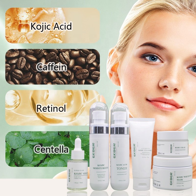 Customize Logo Skin Care Set (New) Kojic Acid Soap Body Lotion Facial Serum Professional Beauty Kojic Acid Skin Care Set