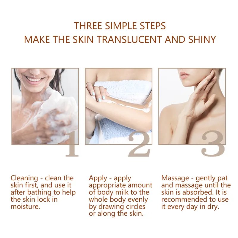 OEM Guangzhou manufacturer producto para aclarar la piel brightening lotion moisturizing cream lightening whitening body lotion