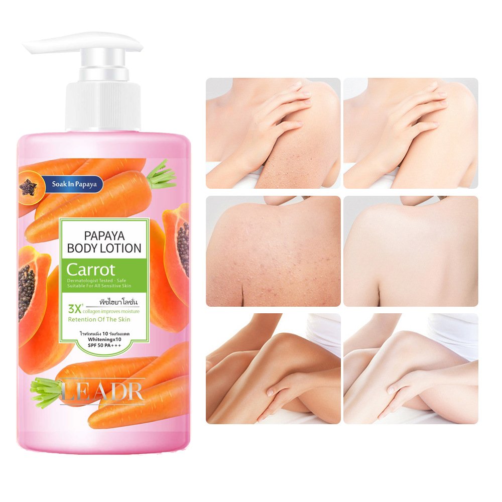 Customize Natural Body Care Products For All Skin Moisturizing Nourishing Whitening Papaya Carrot Body Lotion