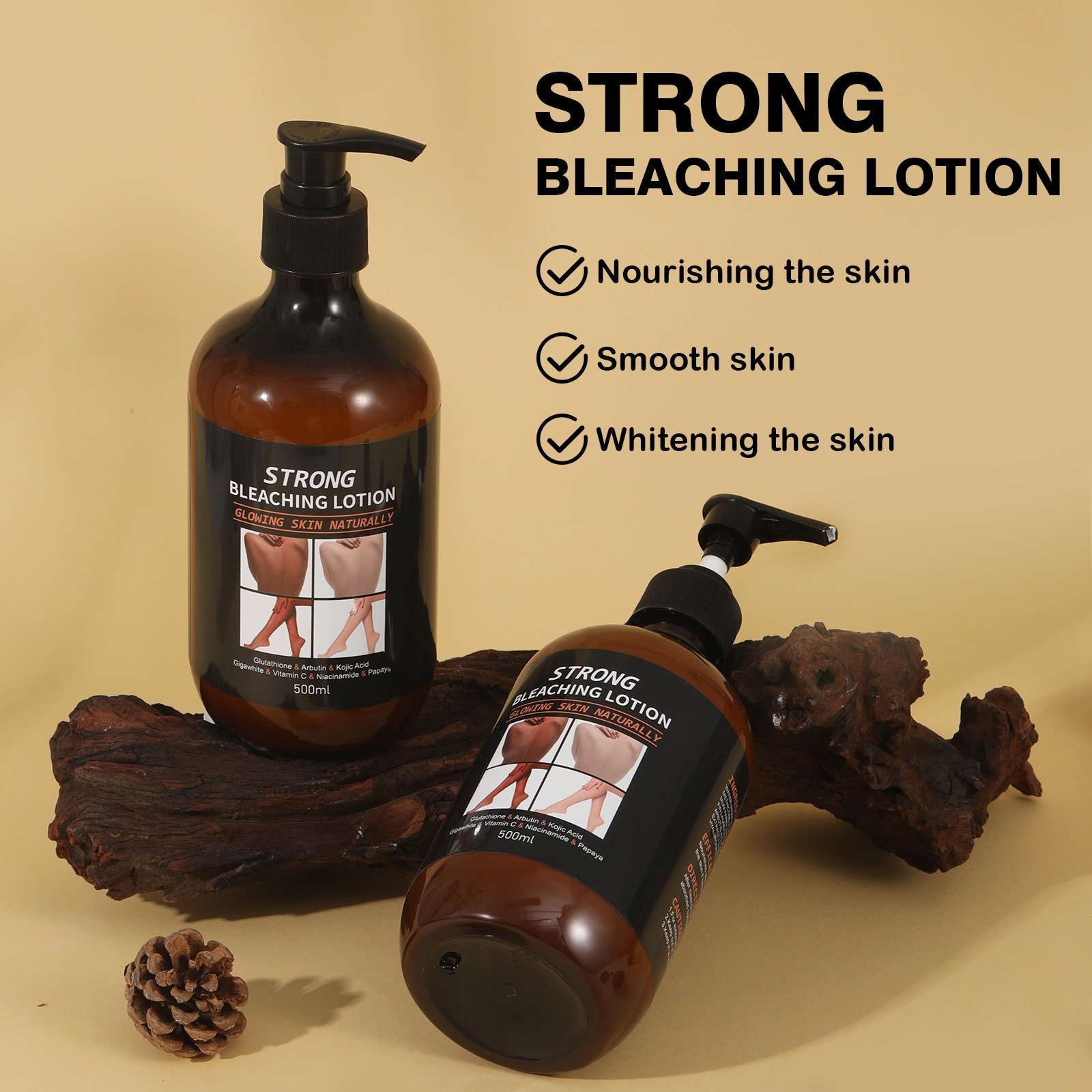 Spot skin care body cream glutathione kojic acid papaya arbutin vitamin C niacinamide body lotion wholesale