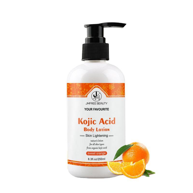 JMFREE Oem/Odm Private Label Premium Vegan Organic Natural Skin Care Whitening Lightening Kojic Acid Body Lotion