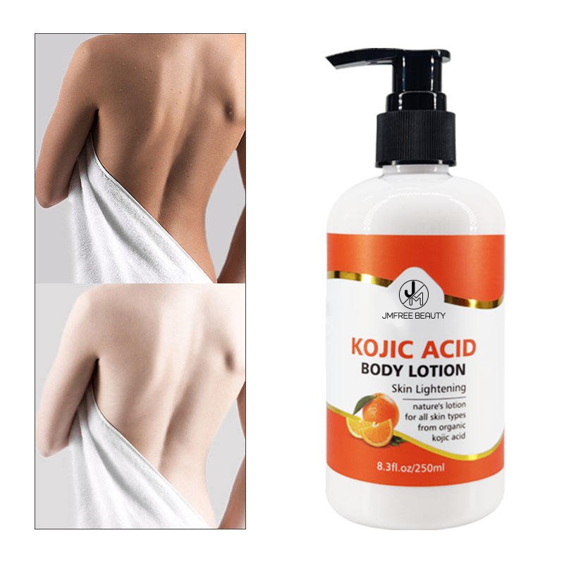 JMFREE Oem/Odm Private Label Premium Vegan Organic Natural Skin Care Whitening Lightening Kojic Acid Body Lotion
