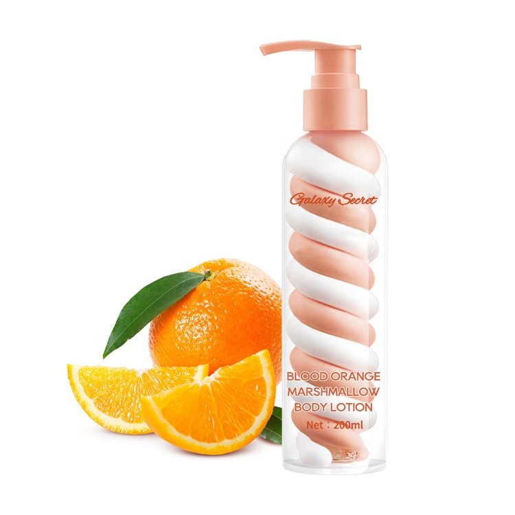 OEM Wholesale Natural Scented Colorful Moisturizing Nourishing Body Lotion Ice Cream Texture Rainbow Body Lotion
