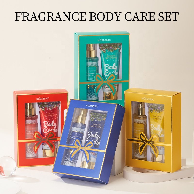 KORMESIC Wholesale Collection Female Body Mist Perfume Fragrance Manufacture factory shower gel body lotion set