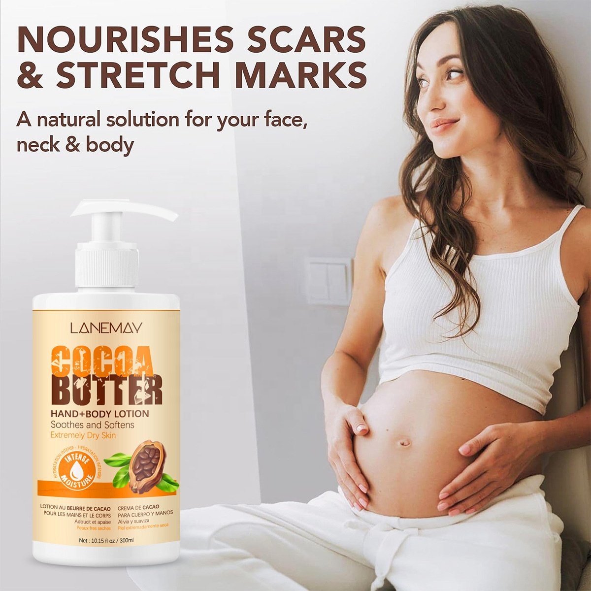 private label organic Cocoa Butter Skin Whitening hand Body lotion Cream for women natural skin