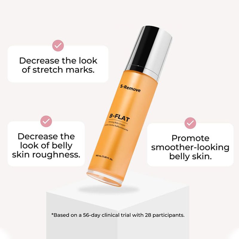 Private Label B-Flat Firming Belly Cream Smoothing Tightening Lift Stretch Mark Removal Cream Moisturizing Body Massage Lotion