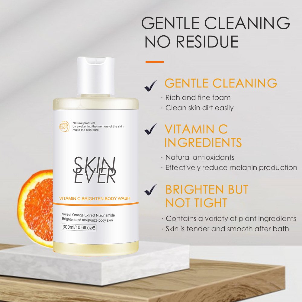 SKINEVER Herbal Whitening Facial Toner with Aloe Vera Vitamin C Body Lotion for Adults