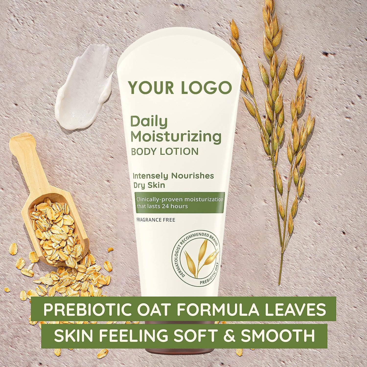 prebiotic oat moisturizing body lotion nourishing skin smooth cream body whiten brighten skin milk strengthen body barrier