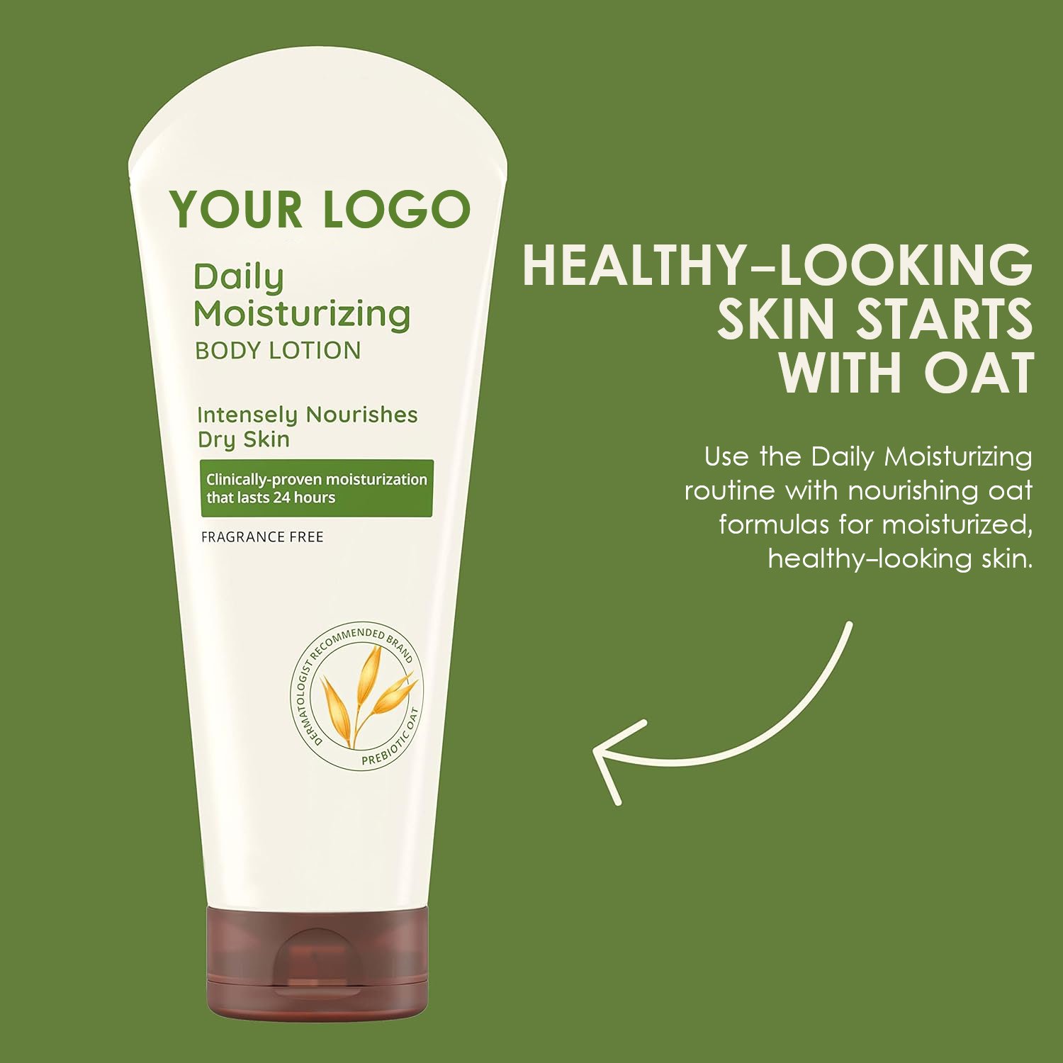 prebiotic oat moisturizing body lotion nourishing skin smooth cream body whiten brighten skin milk strengthen body barrier