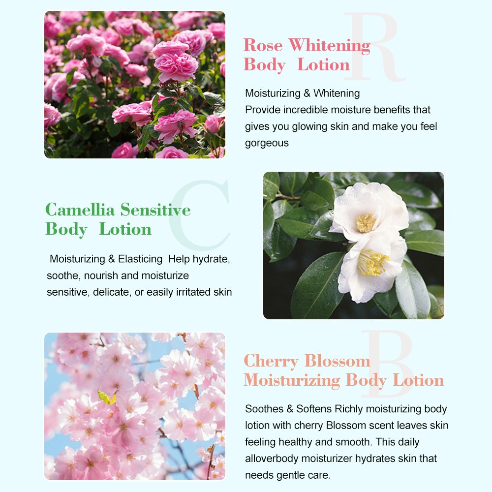 Moisturizing Nourishing Whitening Rose/cherry Body Lotion High Quality Wholesale Private Label Luxury Children Dry Female 500g