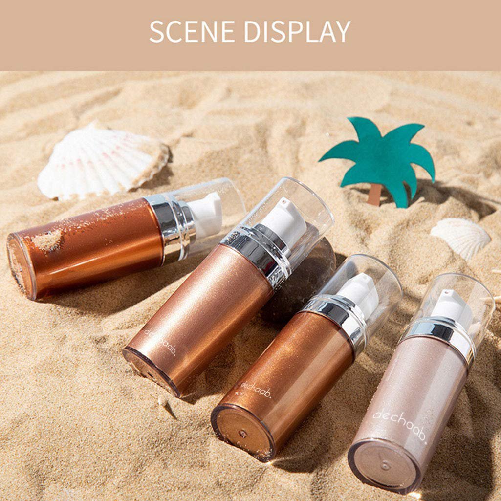 Dechaab Private Label Body Glitter Glow Cosmetic Skin Lightening Creams Highlighting Illuminating Shimmer Body Lotion