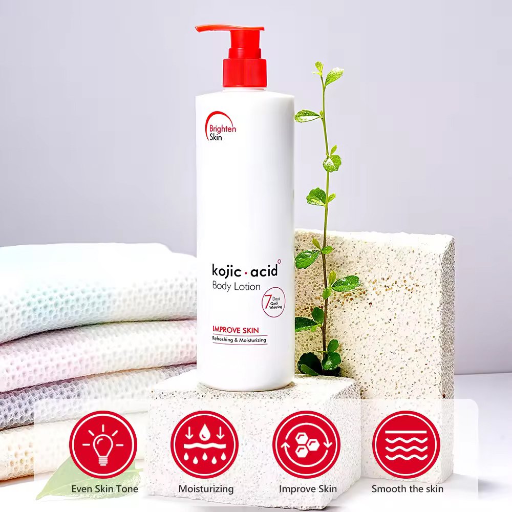 OEM ODM 7 Days Quick Whitening 3 in 1 Kojic Acid Collagen Glow Moisturizing Refreshing Body Lotion for Women