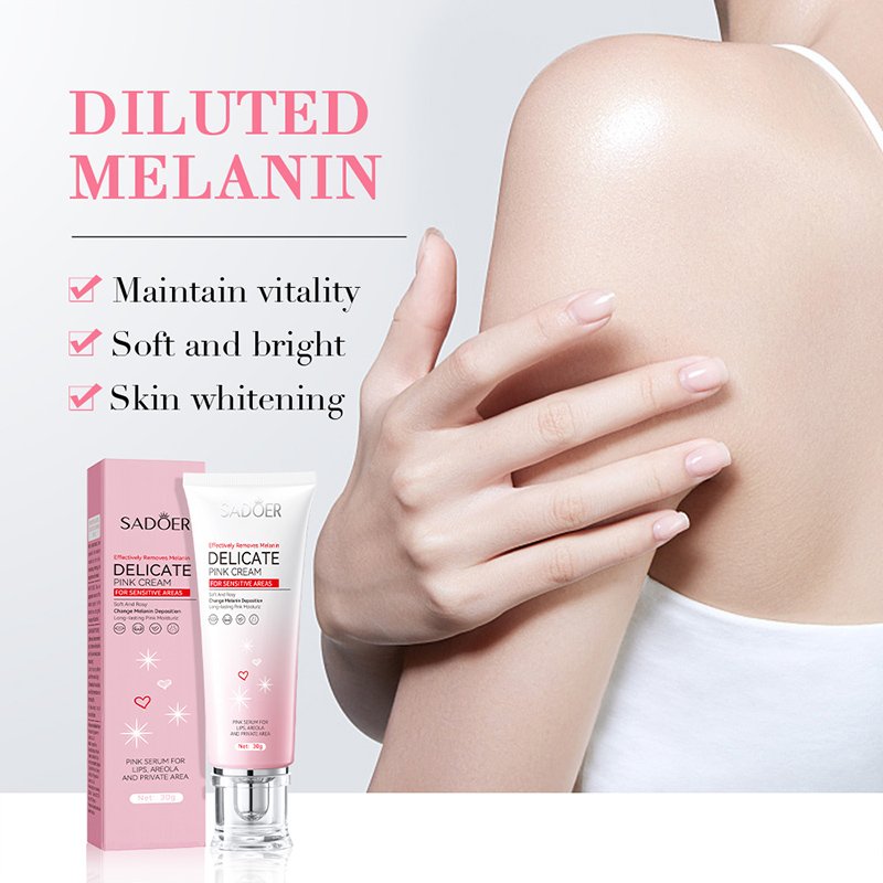 private label skin care moisturize remove melanin brighten body lotion sensitive area delicate pink cream