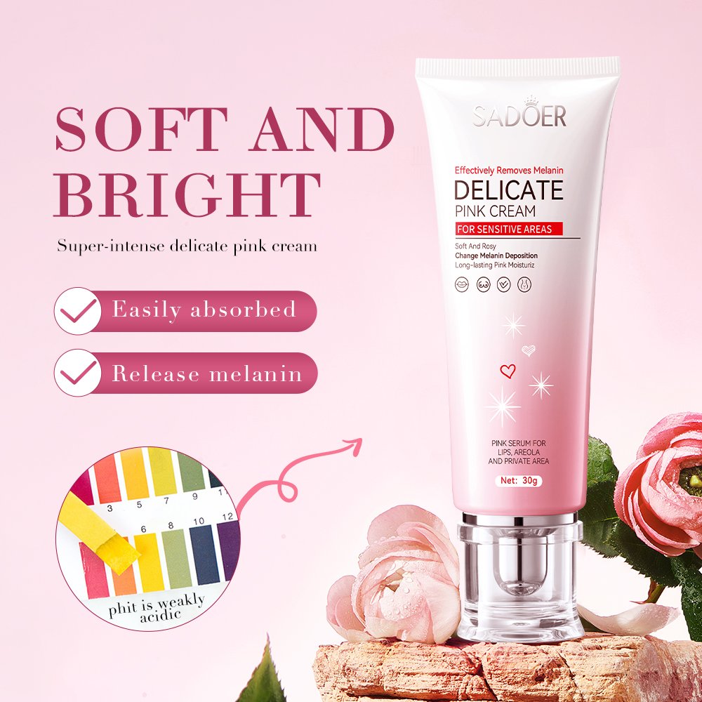private label skin care moisturize remove melanin brighten body lotion sensitive area delicate pink cream
