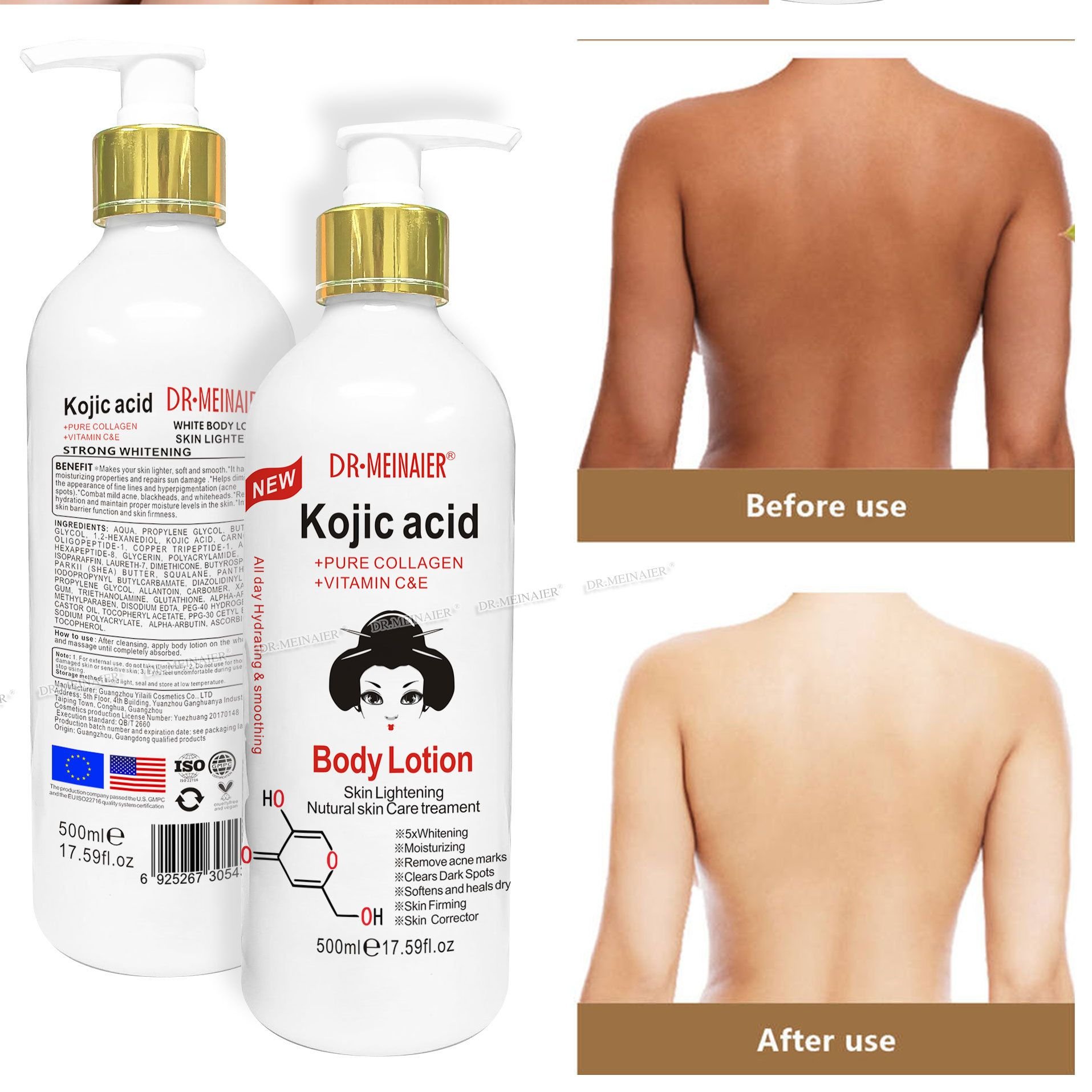 Kojic Acid Body Lotion Body Moisturizer Lotion Body Lotion Private Label