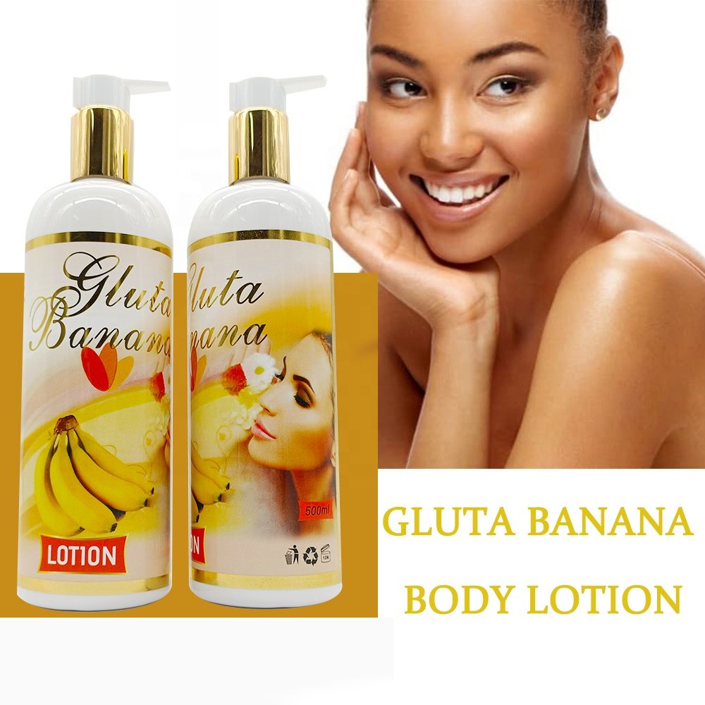 7 days Results Gluta Banana remove dark spots fade pimples dark circles anti stretch marks bleaching brightening body lotion