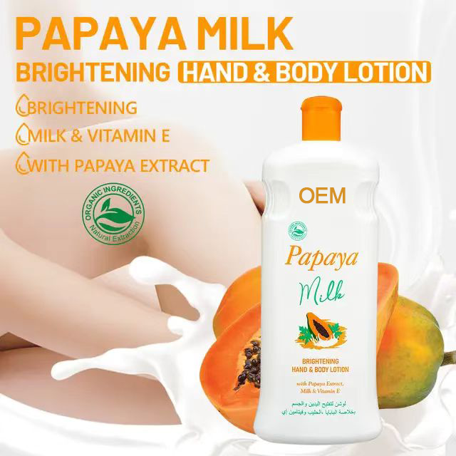 Organic Papaya body lotion Milk Brightening Hand Cream Skin Whitening Milk Body Lotion Cream