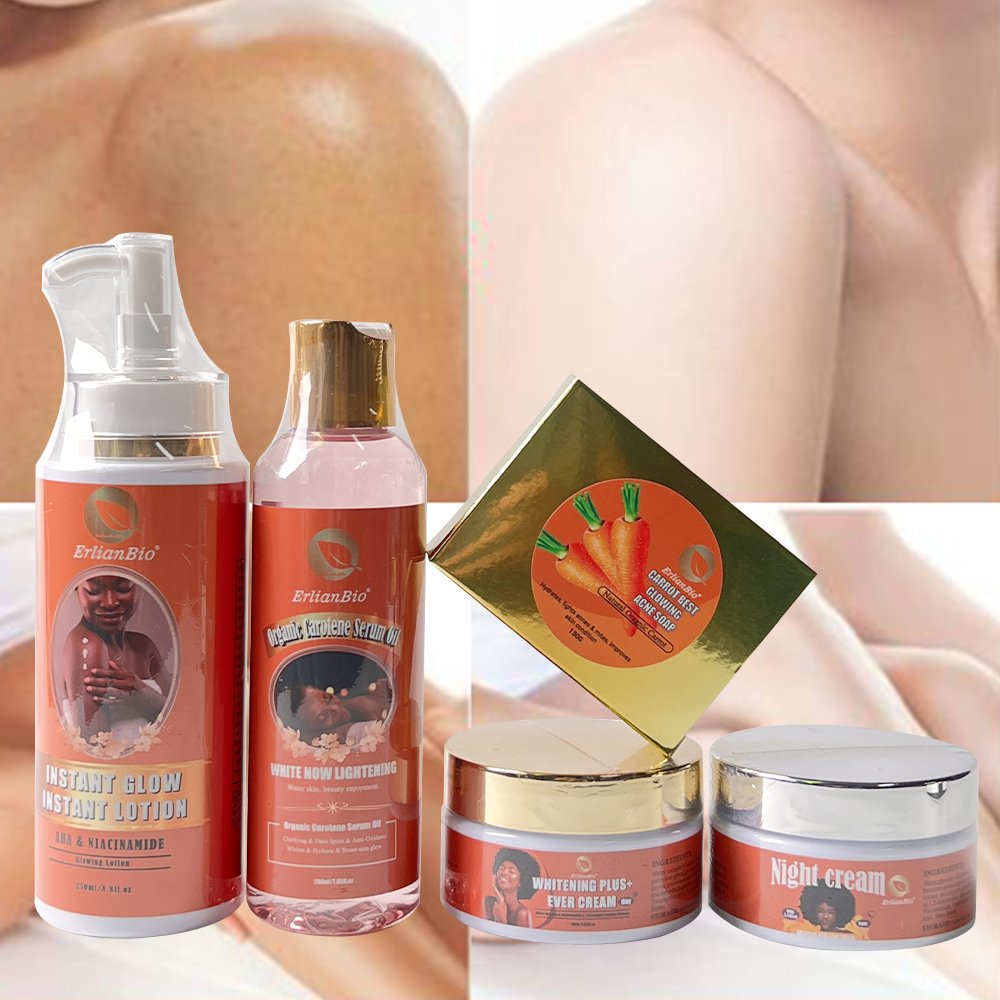 Private Label Glutathione Skincare set Remove Dark Spots Firming Moisturizing Organic Whitening Skin Care set
