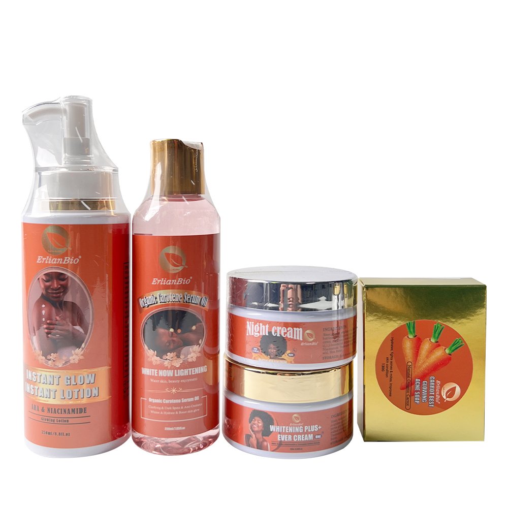 Private Label Glutathione Skincare set Remove Dark Spots Firming Moisturizing Organic Whitening Skin Care set