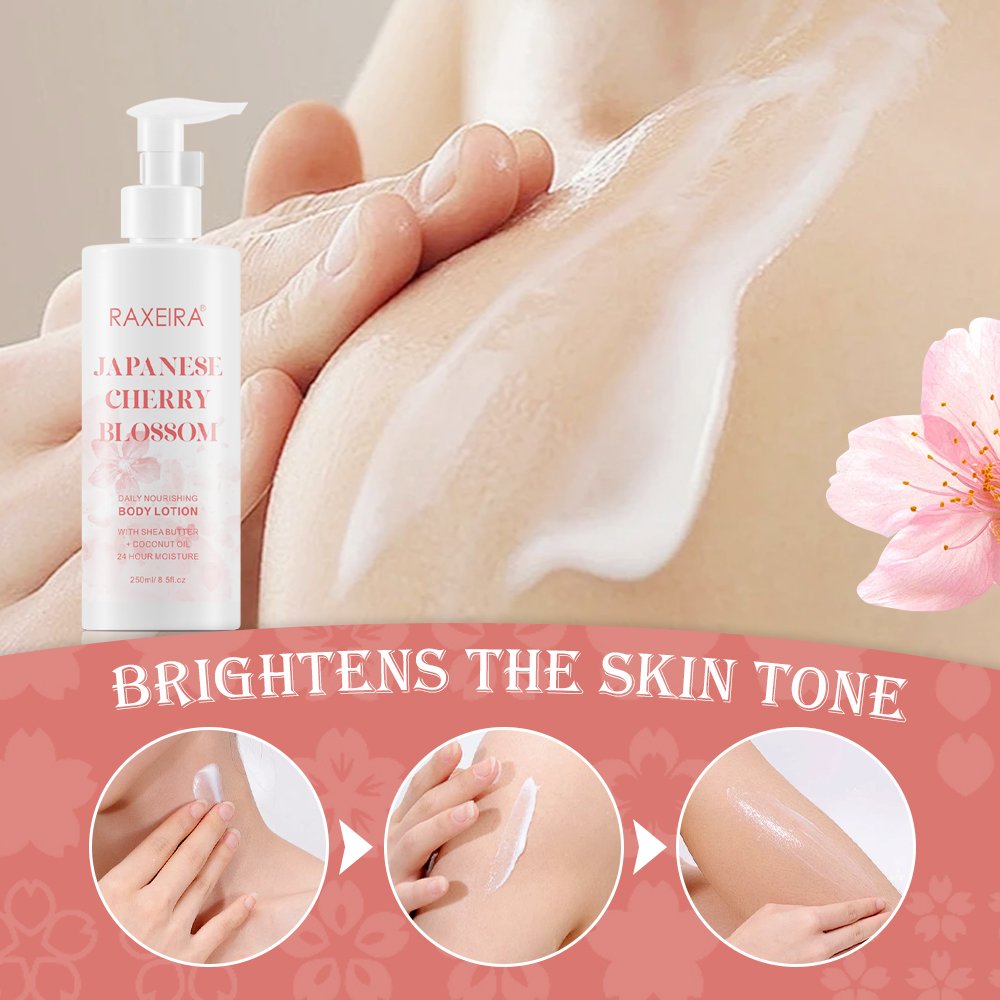 Wholesale Shea Butter Vegan Nourishing Body Cream And Lotion Japanese Cherry Blossom Body Moisturizer Lotion Whitening Skin