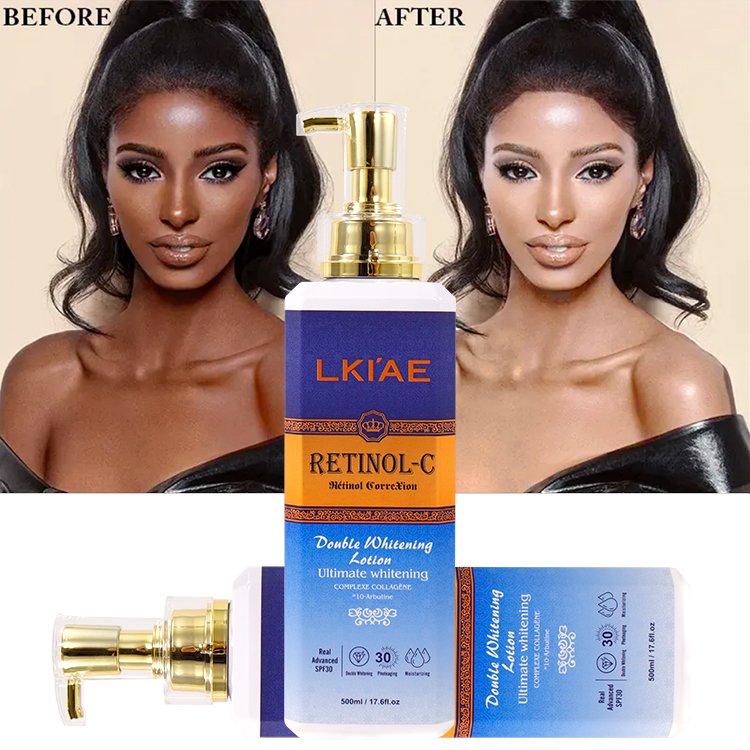 500ml Natural Smooth Collagen Moisturising Wholesale Bleaching Skin Whitening Body Lotion With SPF