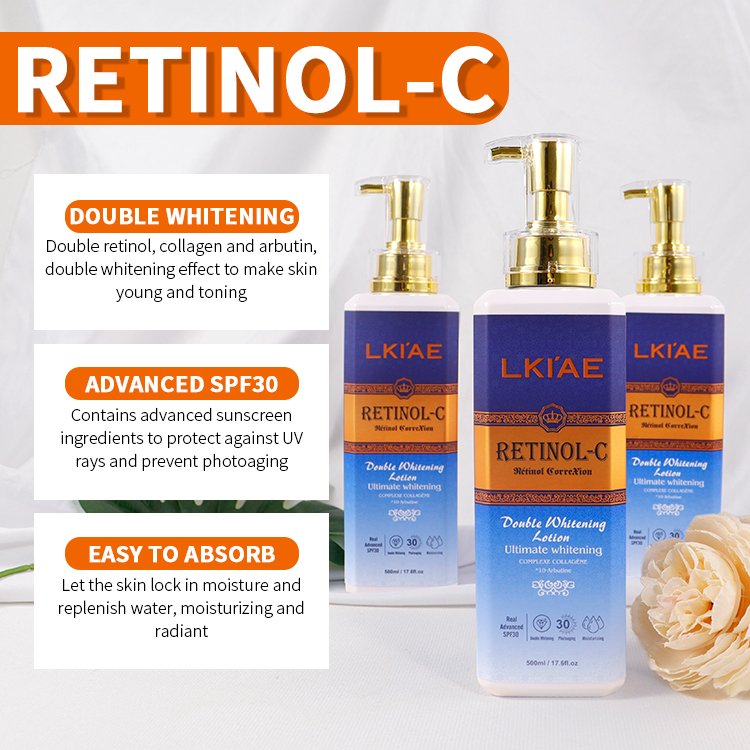 500ml Natural Smooth Collagen Moisturising Wholesale Bleaching Skin Whitening Body Lotion With SPF