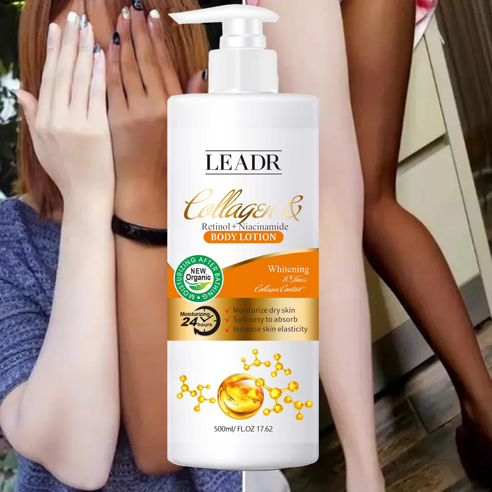 Natural Highly Moisturizing 500ml Body Milk Collagen Anti-Aging Nourishing Body Skin Lotion Retinol Whitening Body Cream