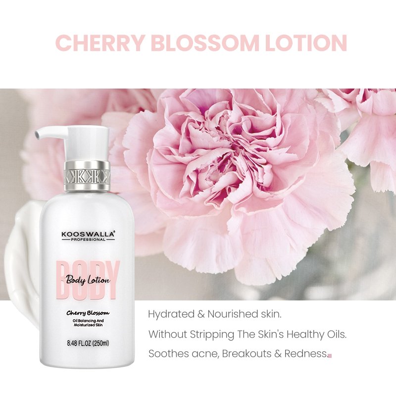 Best Private Label Restore & Hydrate Cherry Blossom Body Lotion Whitening Lotion For Black Skin