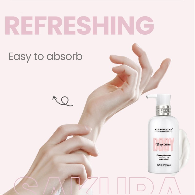Best Private Label Restore & Hydrate Cherry Blossom Body Lotion Whitening Lotion For Black Skin