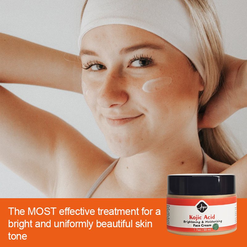 Private Label Natural Whitening Face Cream Vitamin C and Kojic Acid Skin Care Body Acne Function with Brightening Effects