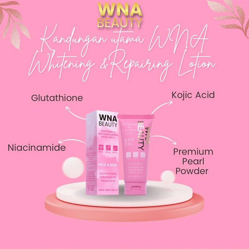Premium Quality WNA Cream Easy Absorb Whitening Lotion with Bright and Repairing Effect for Face & Body