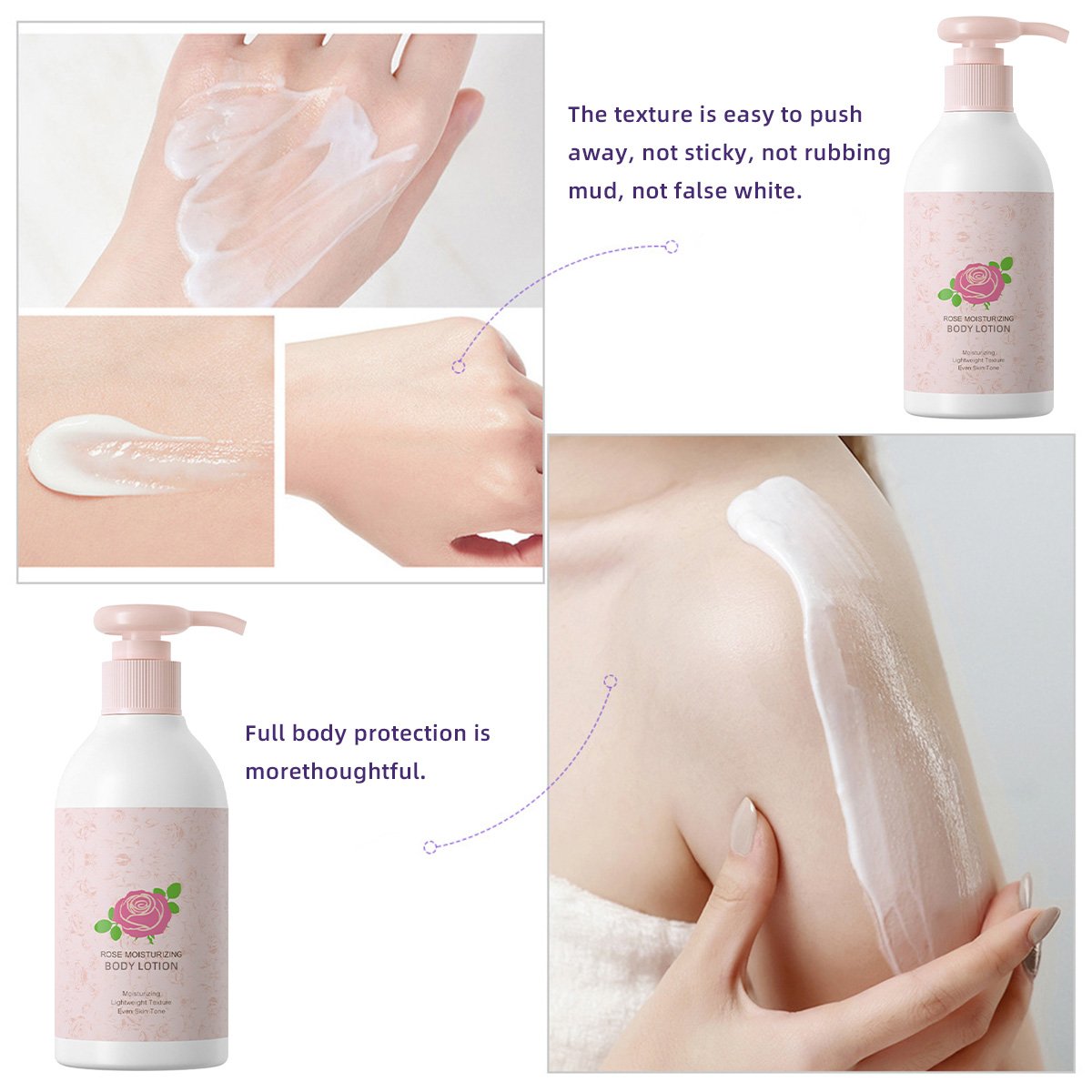 Private Label Rose Skin Care Hand And Body Hydrating Lotion Smooth Moisturizing Whitening Body Lotion