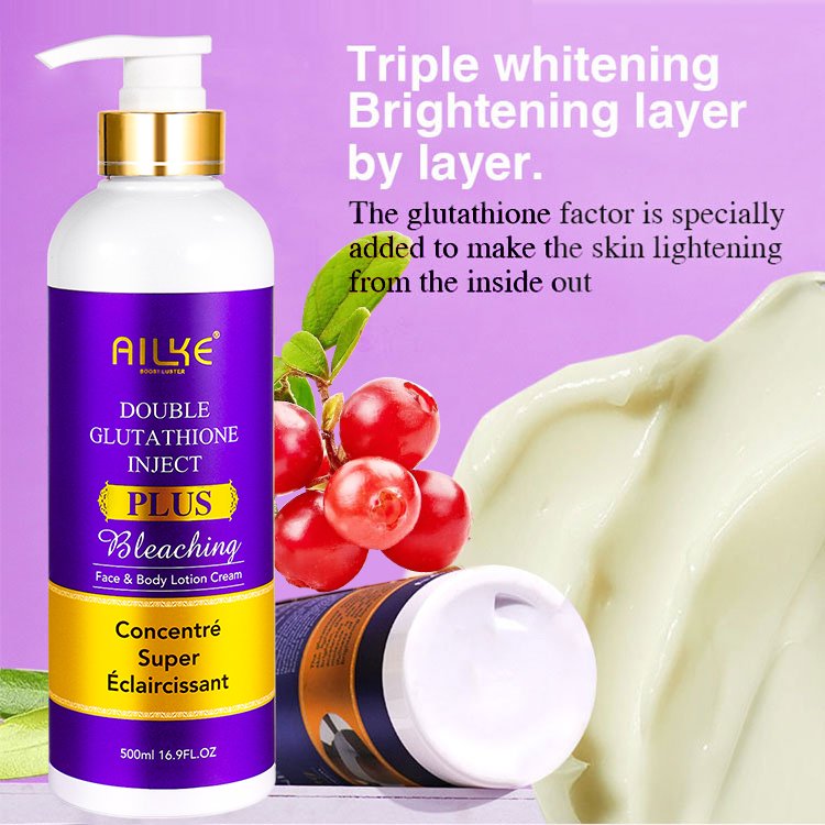 ALIKE Whitening Plus Glutathione Anti Freckle Shea Butter Beauty Facial Moisturizing Whitening Body Lotion For Dry Skin