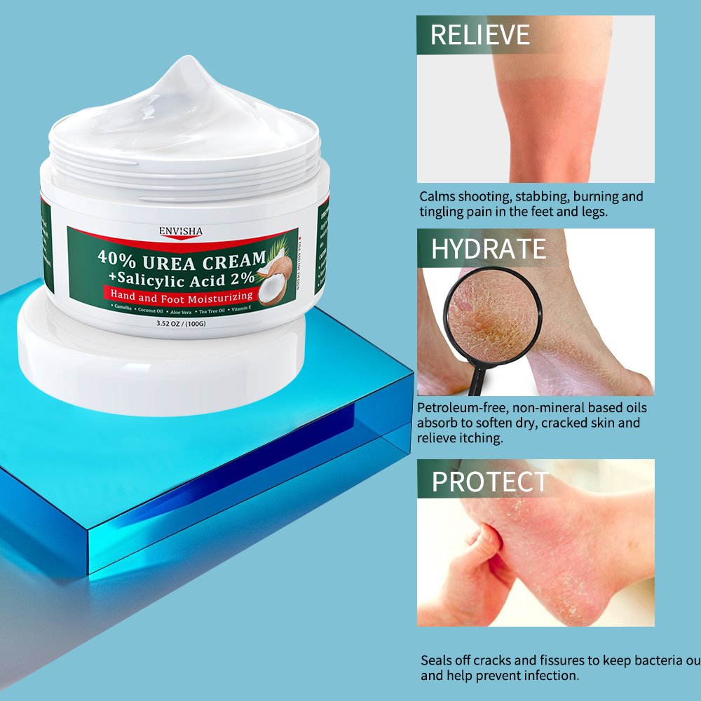 Hight Quality Organic Vegan Body Care Cream Herbal Moisturizing Hand And Foot 40% Urea Body Cream Lotion With Salicylic Acid 2%