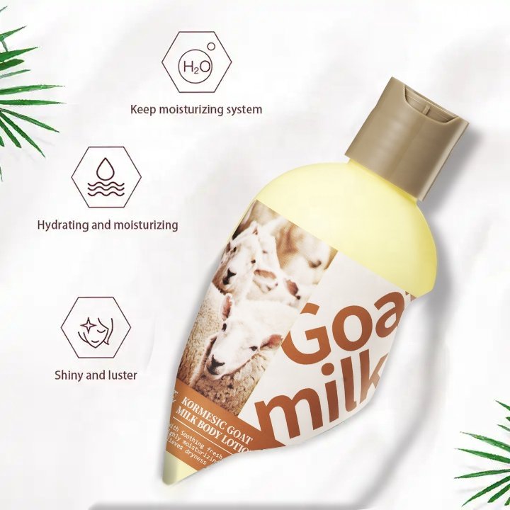 OEM/ ODM Private Label Brighten Goat milk Moisturizing body Lotion Whitening Skin Care body Cream