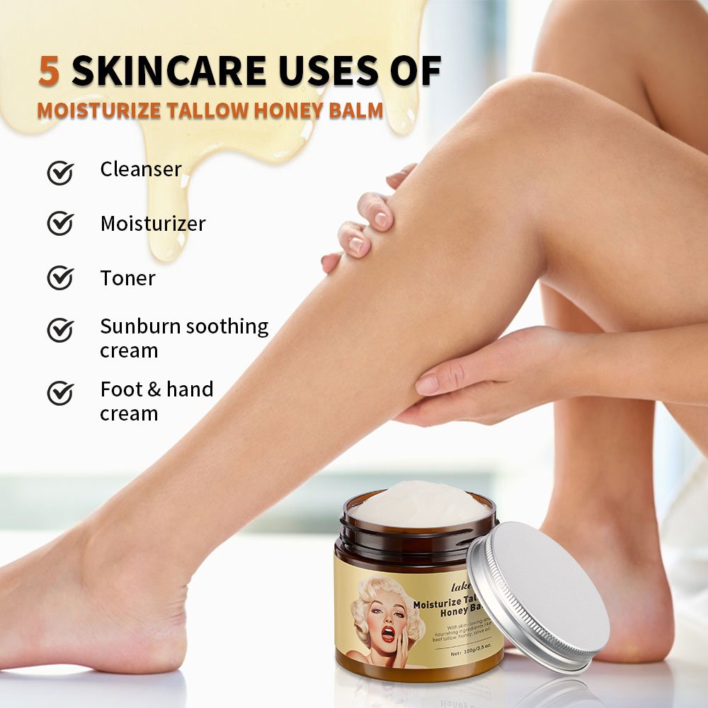 Private Label Skincare Balm Grass Fed Beef Tallow For Skin Care Face Body - Whipped Moisturizer For Sensitive Skin