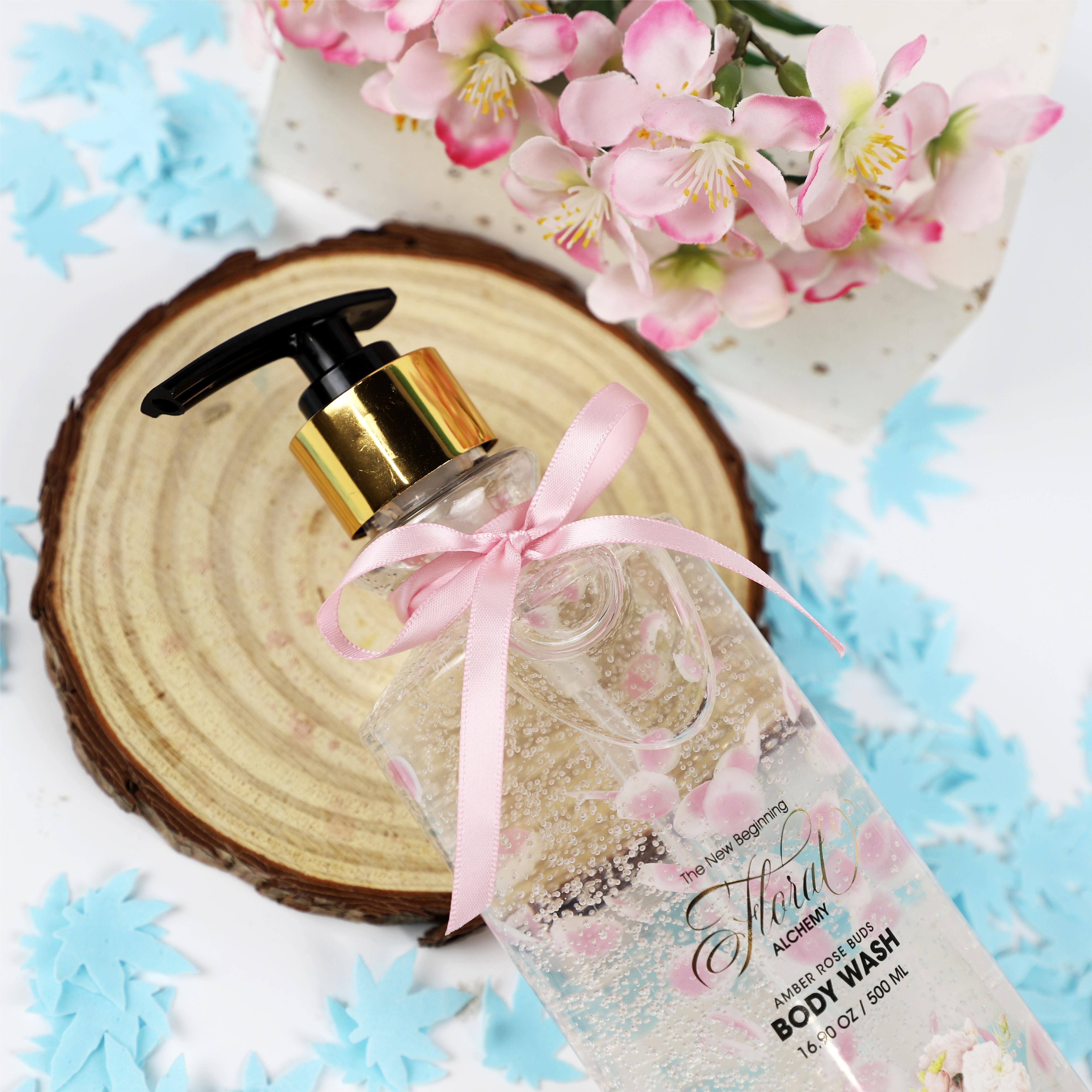 Customization Mother's Day Floral Vegan Skincare And Bath Products Care Spa Self Care Body Lotion Floral 500ml Body Wash