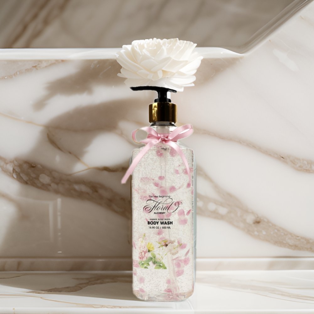 Customization Mother's Day Floral Vegan Skincare And Bath Products Care Spa Self Care Body Lotion Floral 500ml Body Wash