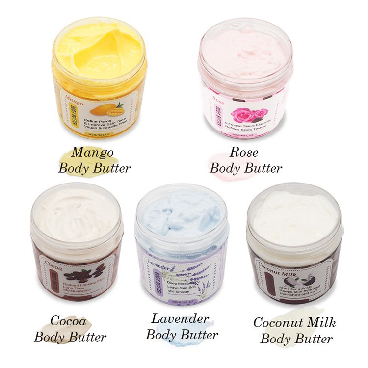 Private Label Butter Body Lotion Cream Moisturizing Whitening Soothing Brightening Milk Body Lotion
