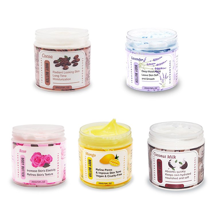 Private Label Butter Body Lotion Cream Moisturizing Whitening Soothing Brightening Milk Body Lotion