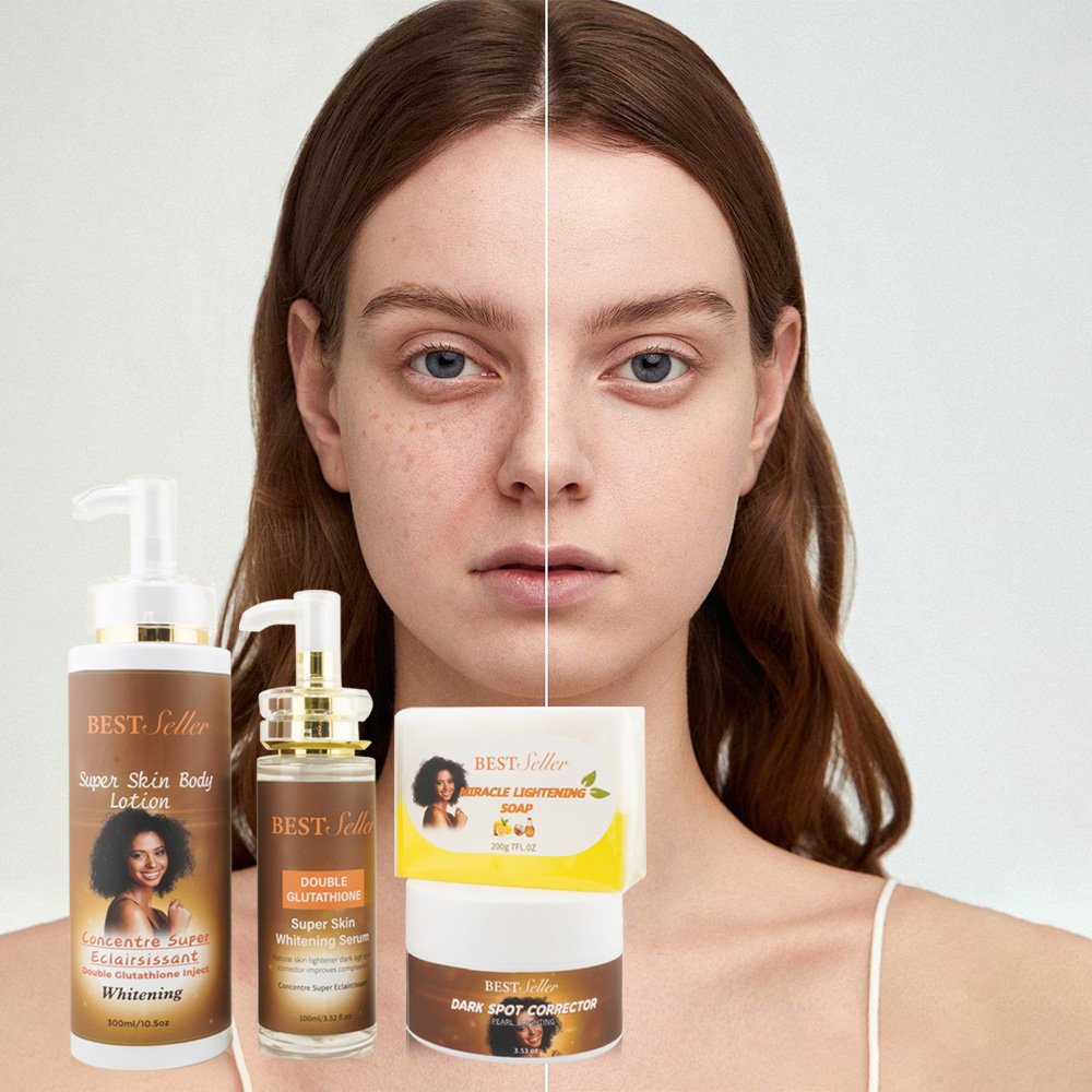 Best anti-wrinkle body lotion face cream serum and soap skin care kits bleaching skin care set