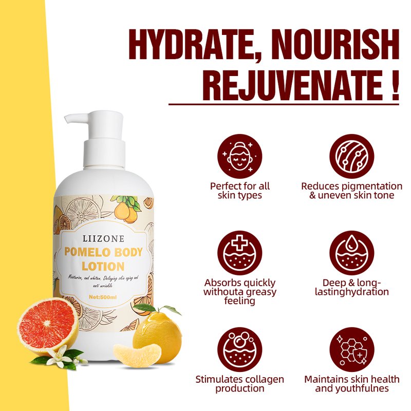 Private Label Body Care Daily Moisturizing Hydrating Body Lotion Vitamin E Pomelo Body Lotion Improves Dry And Rough Skin