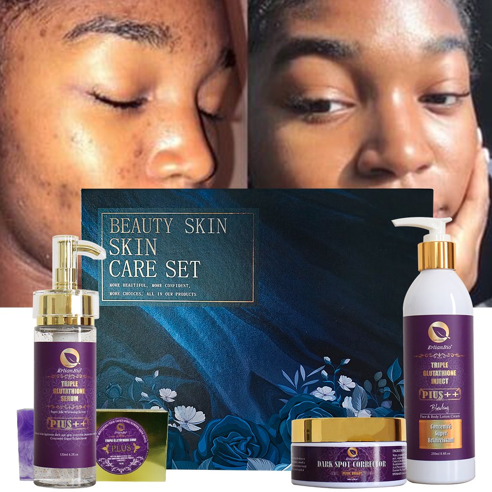 Private Label Skin Care Set L-Glutathione Brightening Skin Double Glutathione Body&Face Whitening Set